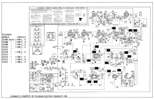 21C407 Series Ch= 1-540-2; Sylvania Hygrade, (ID = 2452042) Television