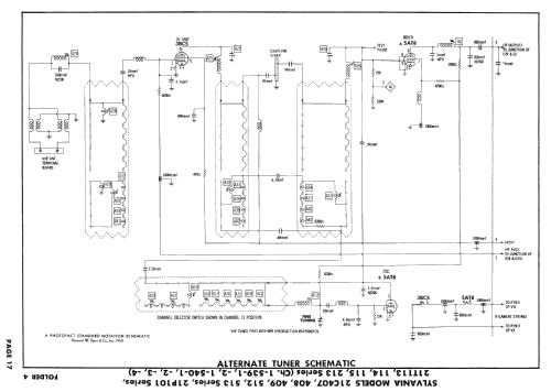 21C407 Series Ch= 1-540-2; Sylvania Hygrade, (ID = 2542805) Television