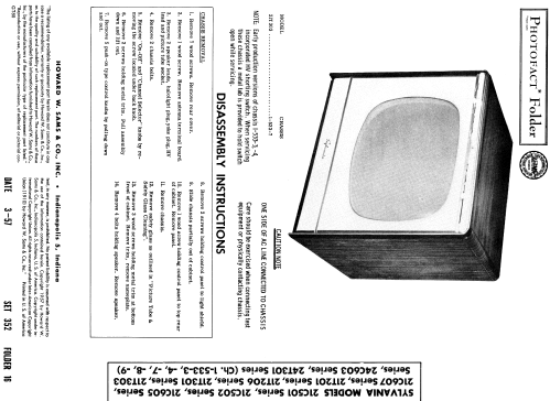 21C501 Ch= 1-533-3; Sylvania Hygrade, (ID = 1866880) Television