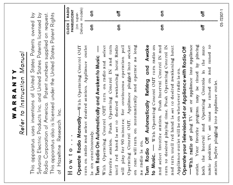 541M Ch= 1-602-1; Sylvania Hygrade, (ID = 3014002) Radio