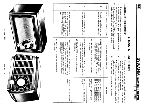 1101 Ch= 1-601-8; Sylvania Electric (ID = 2301829) Radio