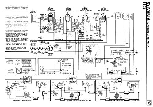 1102 Ch= 1-607-4; Sylvania Electric (ID = 2302054) Radio