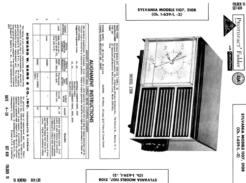 1107 Ch= 1-629-1; Sylvania Hygrade, (ID = 637853) Radio