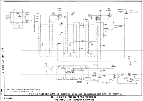 17D203Q Ch= 1-543-1; Sylvania Hygrade, (ID = 894544) Television