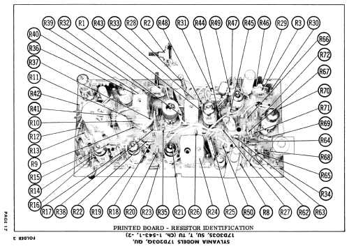 17D303S Ch= 1-543-1; Sylvania Hygrade, (ID = 894601) Television