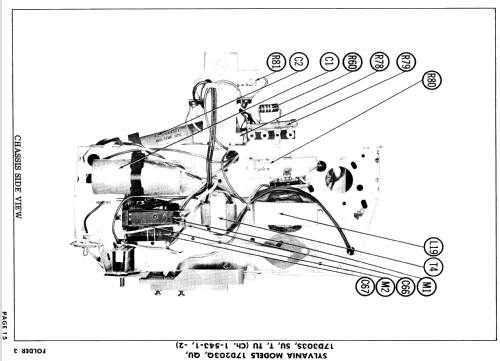 17D303TU Ch= 1-543-2; Sylvania Hygrade, (ID = 894669) Television