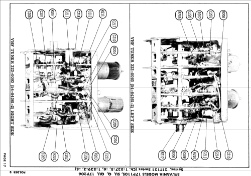 17P110QU Ch= 1-537-5; Sylvania Hygrade, (ID = 870598) Television