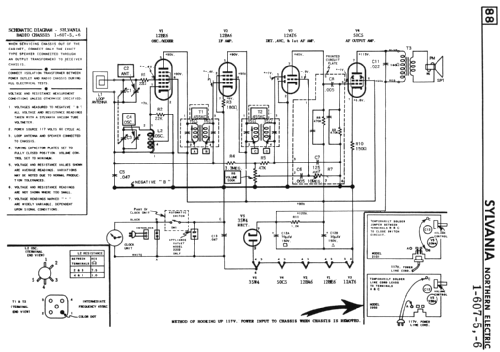 2101 Ch= 1-607-6; Sylvania Electric (ID = 2758893) Radio