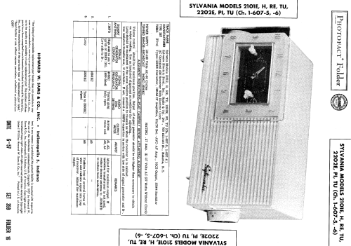 2101TU Ch= 1-607-5; Sylvania Hygrade, (ID = 544782) Radio