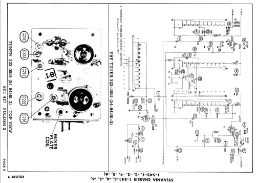 21C621 Series Ch= 1-542-5; Sylvania Hygrade, (ID = 928210) Television