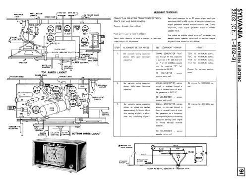 2302 Ch= 1-602-9; Sylvania Electric (ID = 2306227) Radio