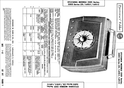 3201DG Ch= 1-610-1; Sylvania Hygrade, (ID = 542716) Radio