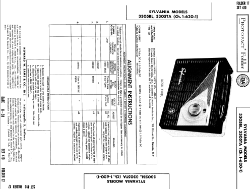 T6 Super-6-Transistor 3305BL ; Sylvania Hygrade, (ID = 798205) Radio