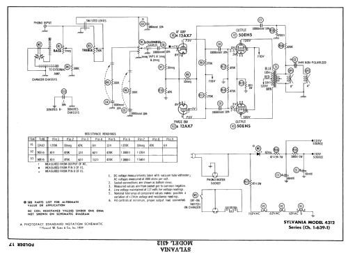 4312 Ch= 1-639-1; Sylvania Hygrade, (ID = 613947) Ampl/Mixer