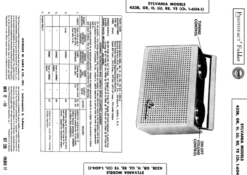 433GR Ch= 1-604-1; Sylvania Hygrade, (ID = 580822) Radio