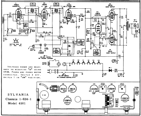 4501 Ch= 1-624-1; Sylvania Hygrade, (ID = 139764) Radio