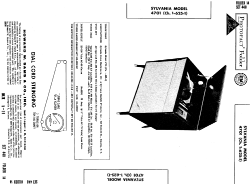 4701 Ch= 1-625-1; Sylvania Hygrade, (ID = 639679) Radio