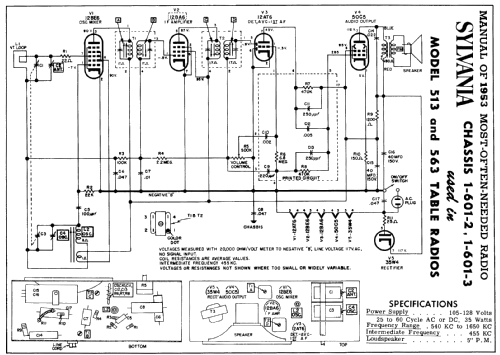 513 Ch= 1-601-2; Sylvania Hygrade, (ID = 166741) Radio