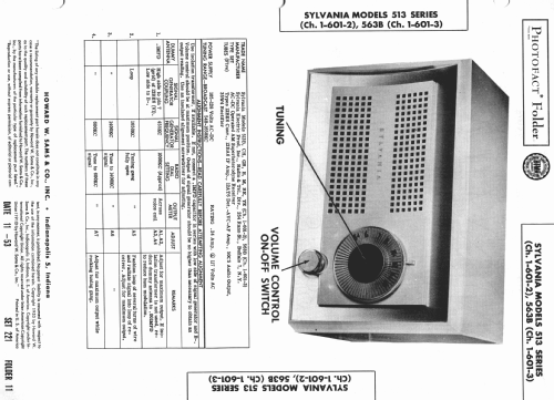 513 Ch= 1-601-2; Sylvania Hygrade, (ID = 982796) Radio