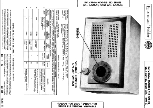 513B Ch= 1-601-2; Sylvania Hygrade, (ID = 581577) Radio