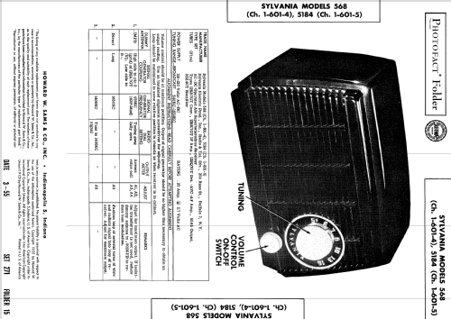 5184 Ch= 1-601-5; Sylvania Hygrade, (ID = 580895) Radio