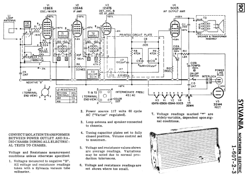 519 Ch= 1-607; Sylvania Electric (ID = 2307606) Radio