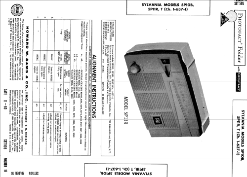 5P10B Ch= 1-637-1; Sylvania Hygrade, (ID = 519361) Radio