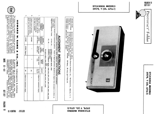 5T17 Ch= 676-1; Sylvania Hygrade, (ID = 742889) Radio