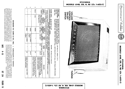 614GR Ch= 1-605-1; Sylvania Hygrade, (ID = 543047) Radio