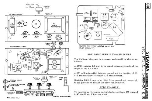 970 Ch= 1-609-2; Sylvania Electric (ID = 2306230) Sonido-V