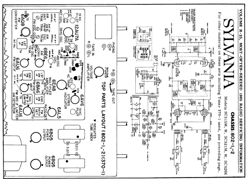 SC521W Ch= 370-1 + 802-2; Sylvania Hygrade, (ID = 194025) Radio