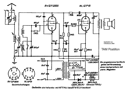 TAM Postillion RL12P10; Metz Transformatoren (ID = 1392305) Radio