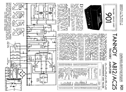 Traders' Amplifier AB12/AC25; Tannoy Products Ltd. (ID = 1072208) Ampl/Mixer