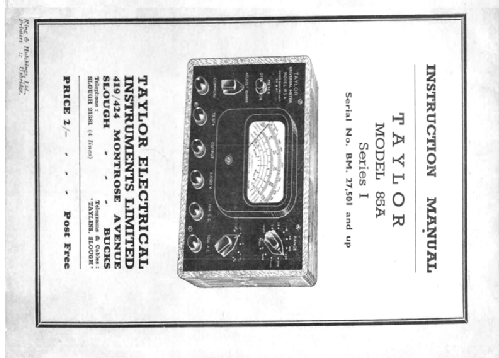 Universal Meter 85A; Taylor Electrical (ID = 3039909) Equipment