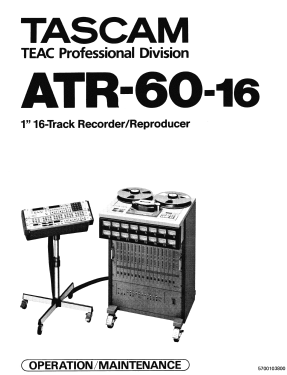 TASCAM ATR 60-16; TEAC; Tokyo (ID = 2749950) Sonido-V