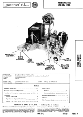 1930 Ch= 2430; Tech-Master Products (ID = 3019605) Television