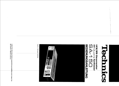 FM/AM Stereo Receiver SA-150; Technics brand (ID = 1996661) Radio