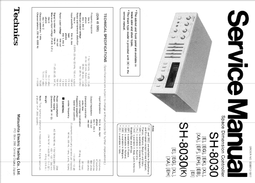 Space Dimension Controller SH-8030; Technics brand (ID = 855435) Ampl/Mixer