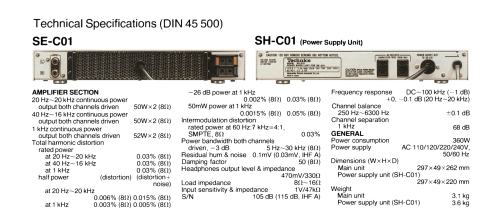 Stereo DC Power Amplifier SE-C01; Technics brand (ID = 2087748) Ampl/Mixer