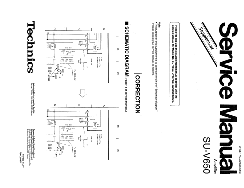 Stereo Integrated Amplifier SU-V650; Technics brand (ID = 2534648) Ampl/Mixer