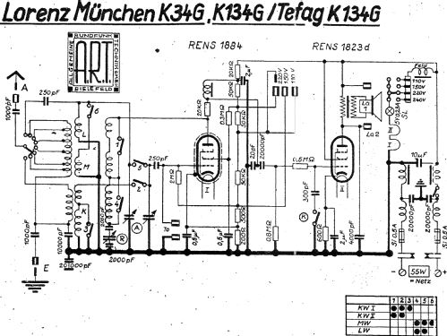 K134GSP; Tefag; Telephon (ID = 1584012) Radio