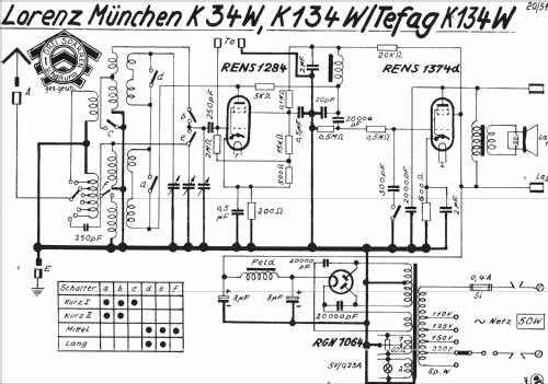 K134WSP; Tefag; Telephon (ID = 1094675) Radio