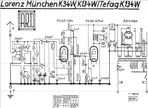 K134W; Tefag; Telephon (ID = 1584009) Radio