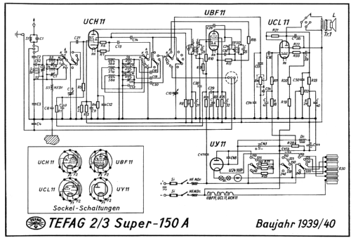 Tefadyn 150A/II; Tefag; Telephon (ID = 47290) Radio