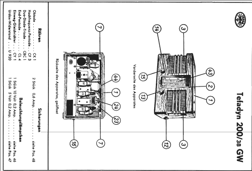 Tefadyn 200 38GW; Tefag; Telephon (ID = 45709) Radio