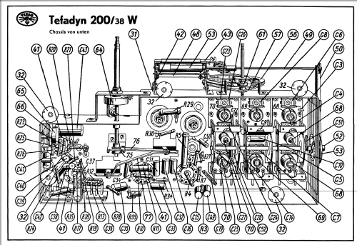 Tefadyn 200/38W; Tefag; Telephon (ID = 45496) Radio