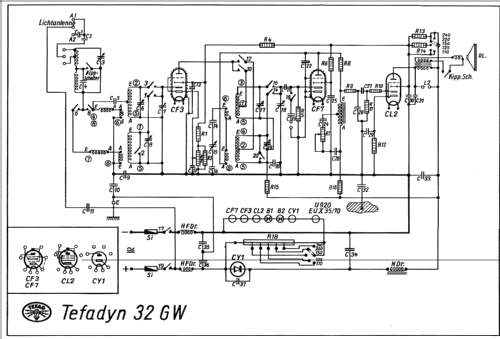 Tefadyn 32GW; Tefag; Telephon (ID = 47167) Radio