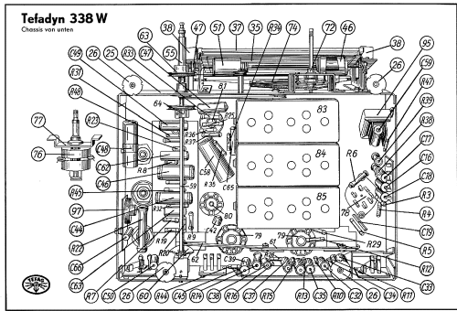 Tefadyn 338W; Tefag; Telephon (ID = 45345) Radio