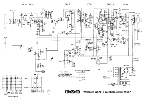 Weltbote Junior W667; TeKaDe TKD, (ID = 83001) Radio