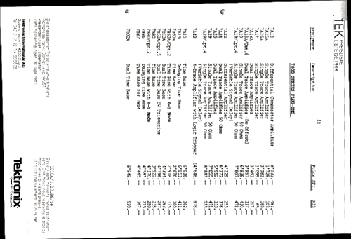 Time Base 7B10; Tektronix Guernsey (ID = 2579968) Equipment